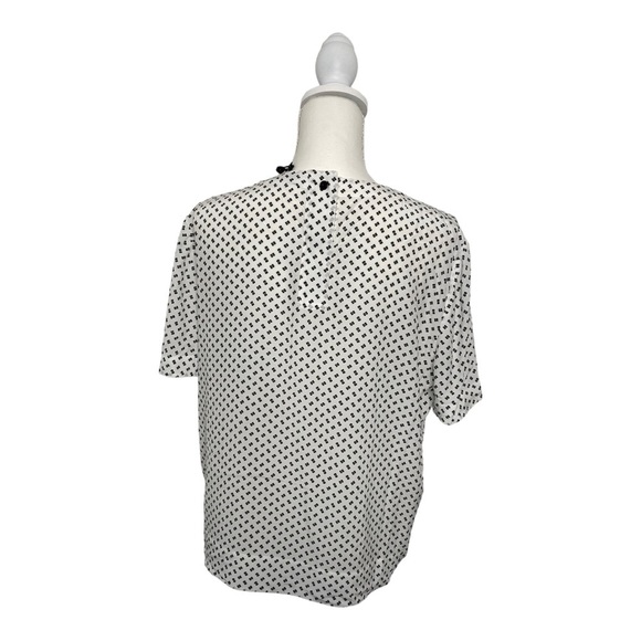 𝅺Rag & Bone White and Black Crewneck T Shirt Blouse Size Large - Picture 6 of 13